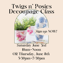 Load image into Gallery viewer, NEW CLASS!! Master the Art of DECOUPAGE!
