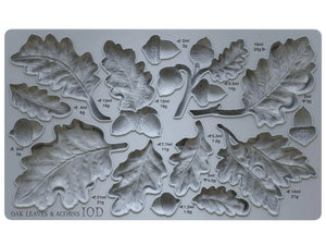 OAK LEAVES & ACORNS 6X10  | IOD DECOR MOULDS™