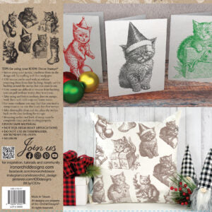 Christmas Kitties | Decor Stamp | IOD