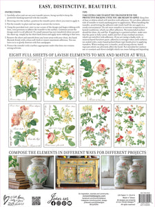 ROSE BOTANICAL | IOD DECOR TRANSFER 12" X 16" PAD™