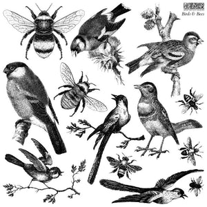 BIRDS & BEES  | IOD 12×12 DECOR STAMP™